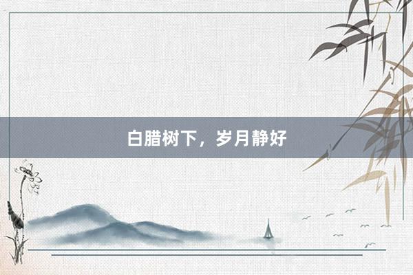 白腊树下，岁月静好